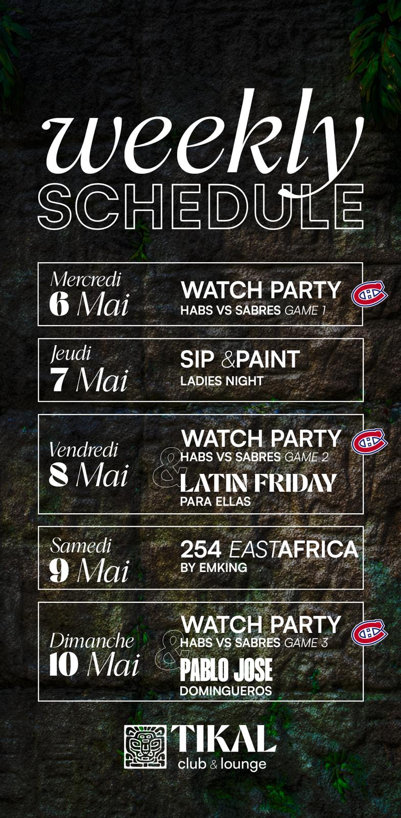 Weekly Schedule